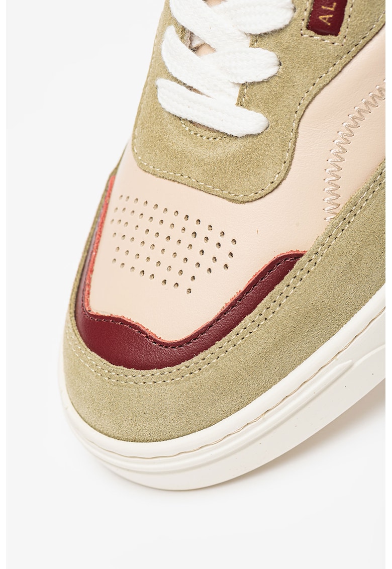 Pantofi sport de piele si piele intoarsa