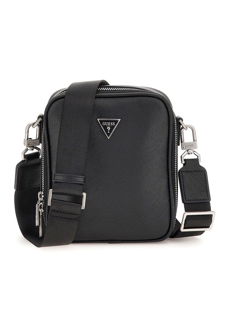 Geanta crossbody de piele ecologica cu aspect texturat
