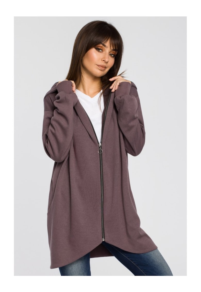 Pulover lung pentru femei Lirohn B054 maro