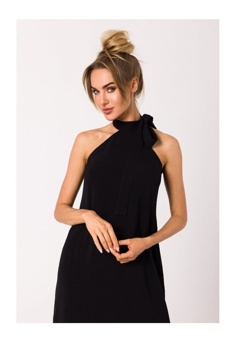 Made of Emotion Rochie midi pentru femei Gwenhwynna M736 neagră