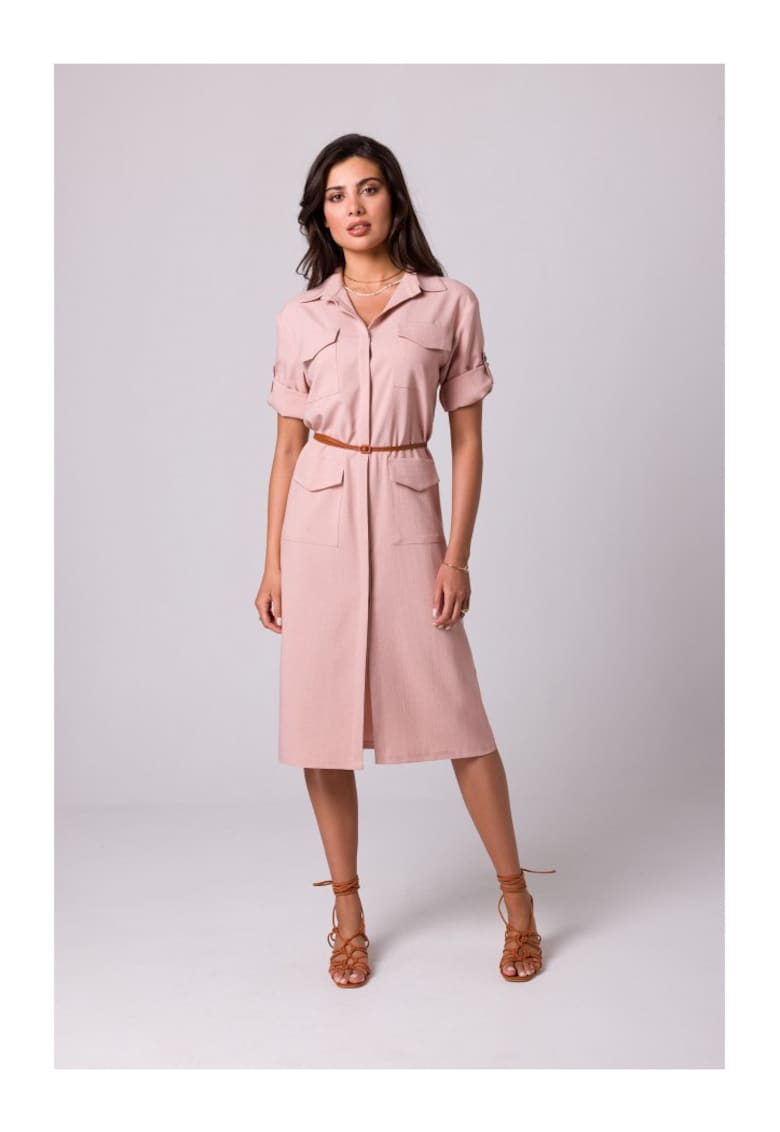 Rochie tip camasa cu buzunare -