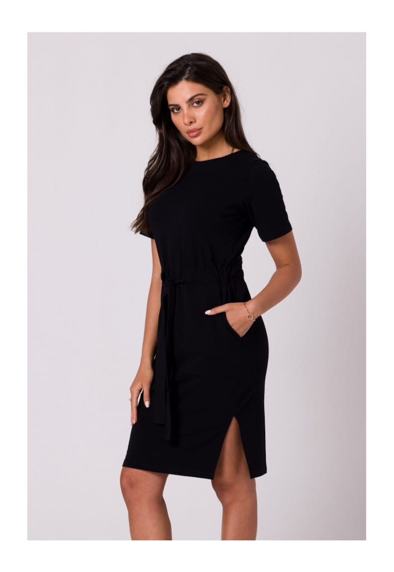 Rochie din bumbac cu brau -
