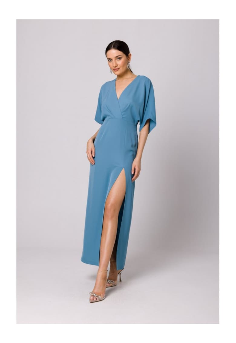 Rochie maxi cu taietura frontala -