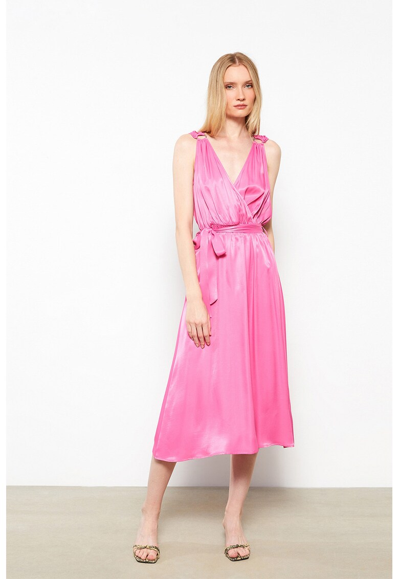 Rochie evazata cu decolteu cache coeur