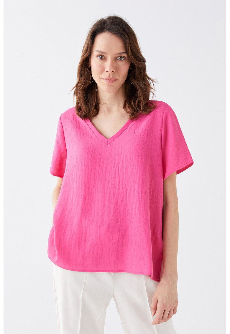 Bluza vaporoasa cu decolteu in V