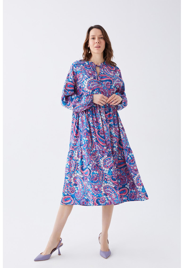 Rochie midi cu model paisley