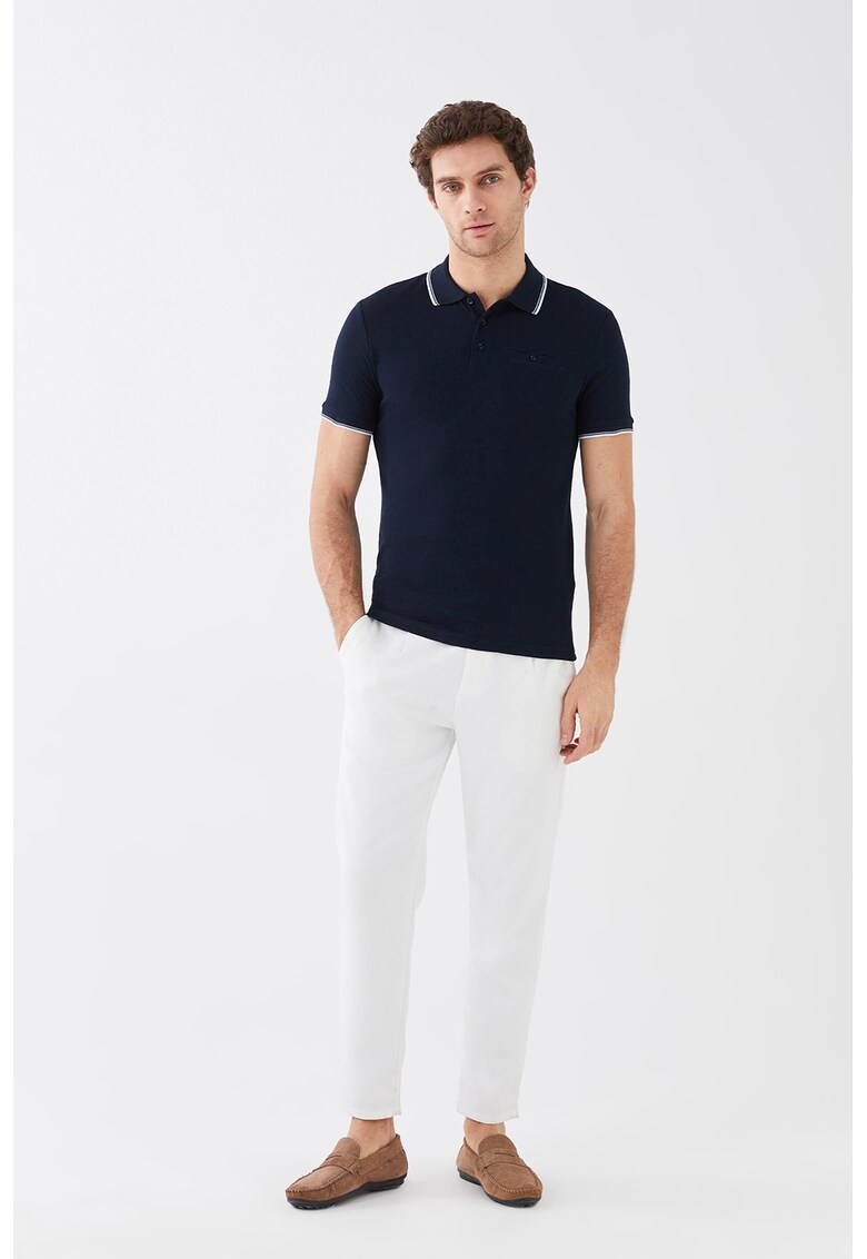 Tricou polo cu buzunar pe piept