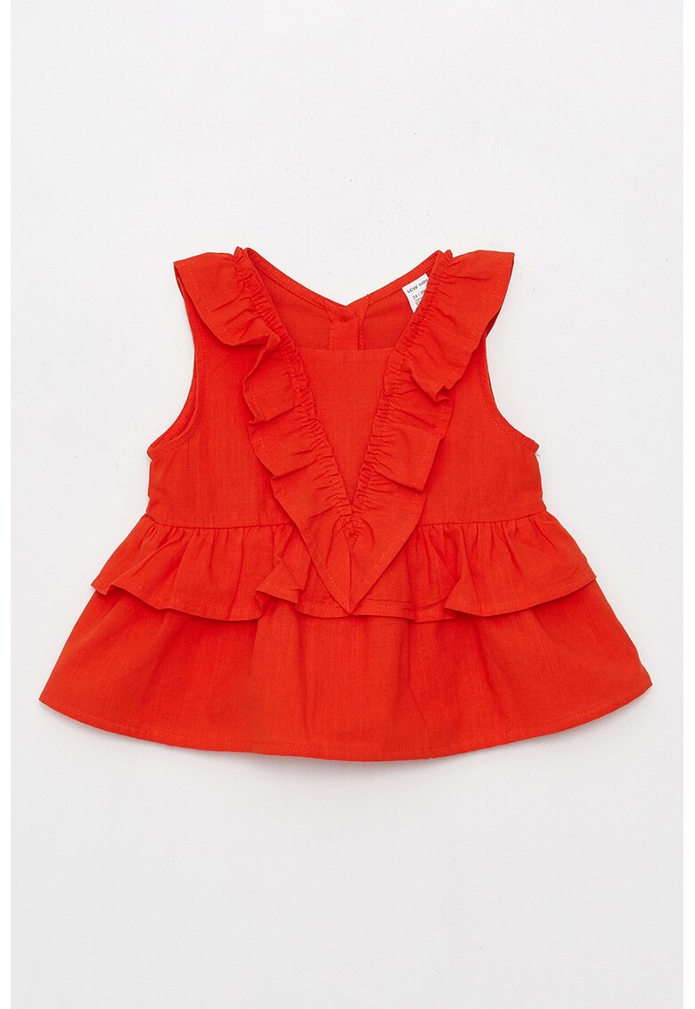 Bluza fara maneci cu volane