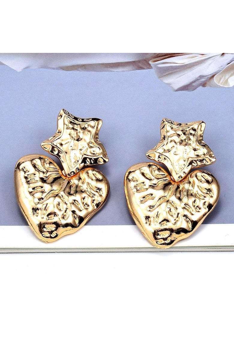 Cercei aurii - forma de inima - Anka C5