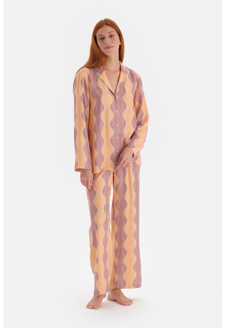 Pantaloni de pijama lungi cu imprimeu