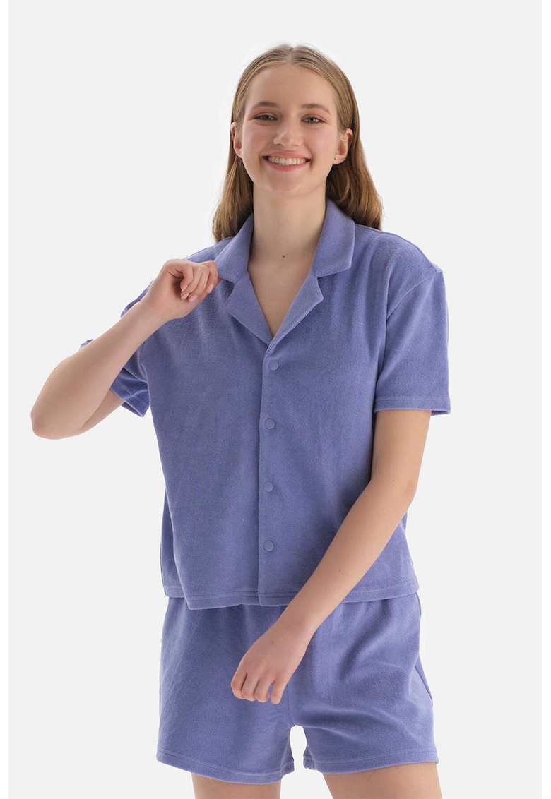 Camasa de plaja din amestec de bumbac