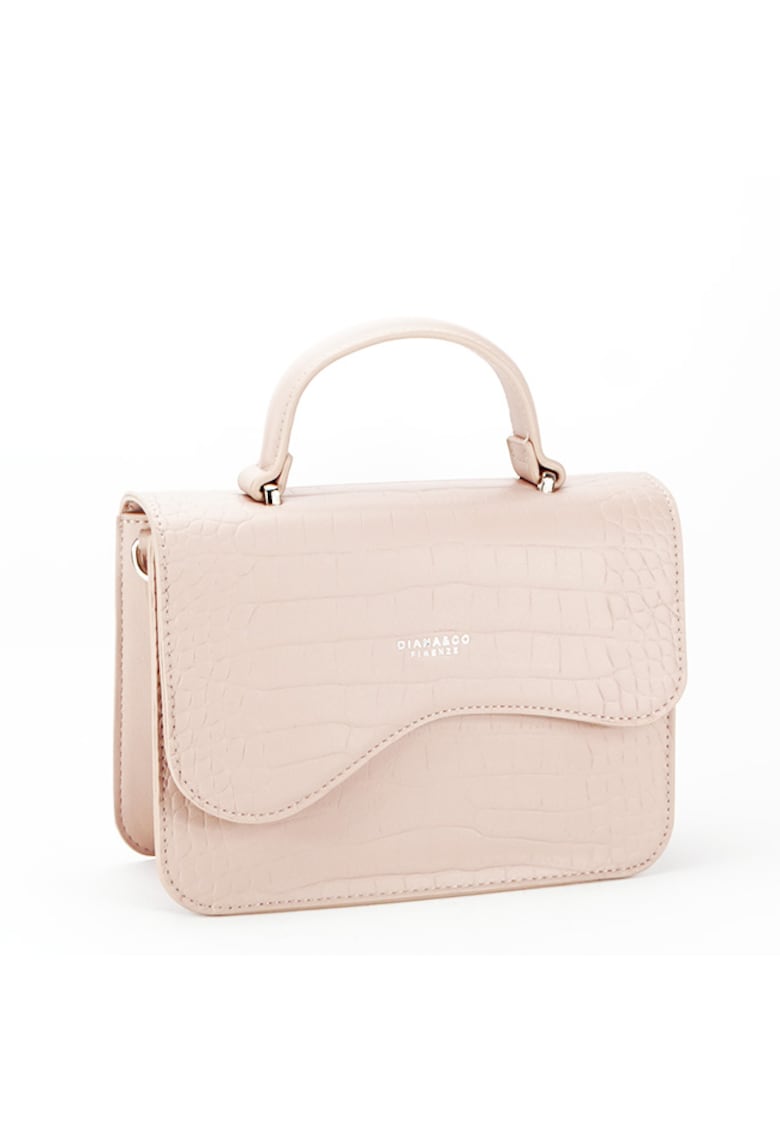 Geanta mica roz cu imprimeu de reptila DJM3121-1 14 12874