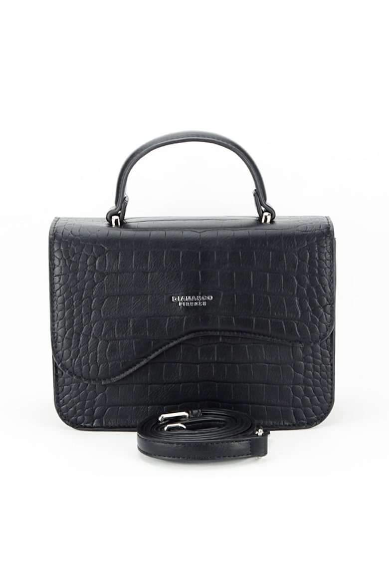 Geanta mica roz cu imprimeu de reptila DJM3121-1 14 12874 - Negru
