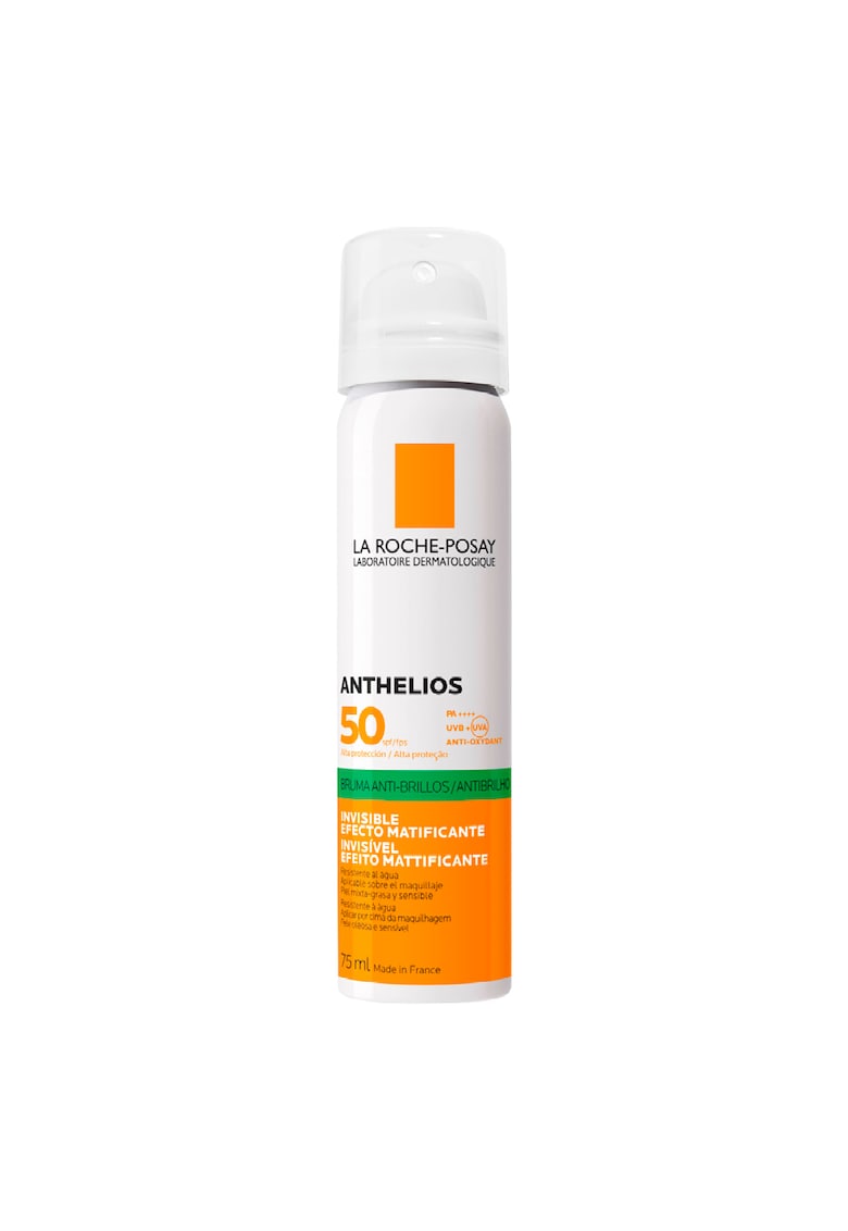 Spray invizibil matifiant cu protectie solara pentru fata Anthelios SPF 50 - ten gras si sensibil - 75ml