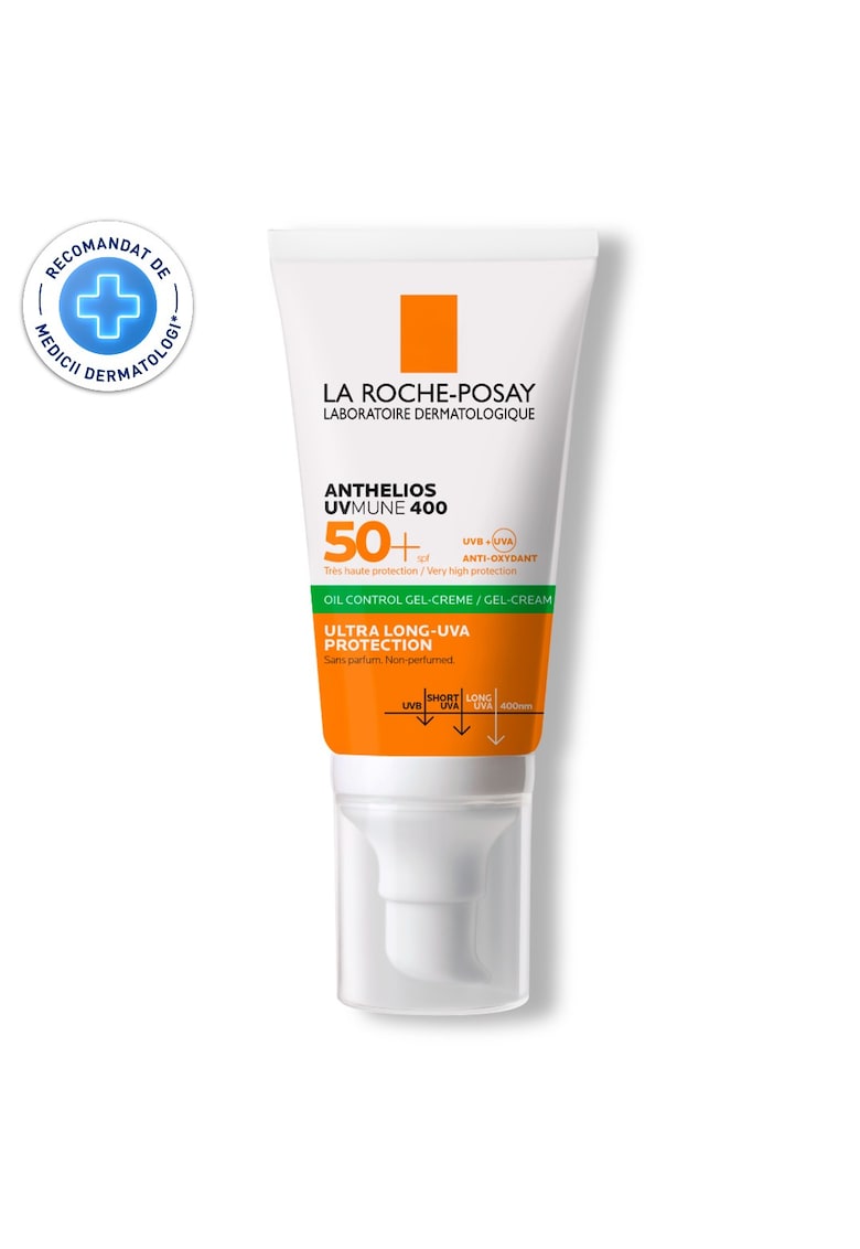 Gel-crema cu protectie solara pentru tenul sensibil si intolerant la soare Anthelios SPF 50+ - efect matifiant - 50ml