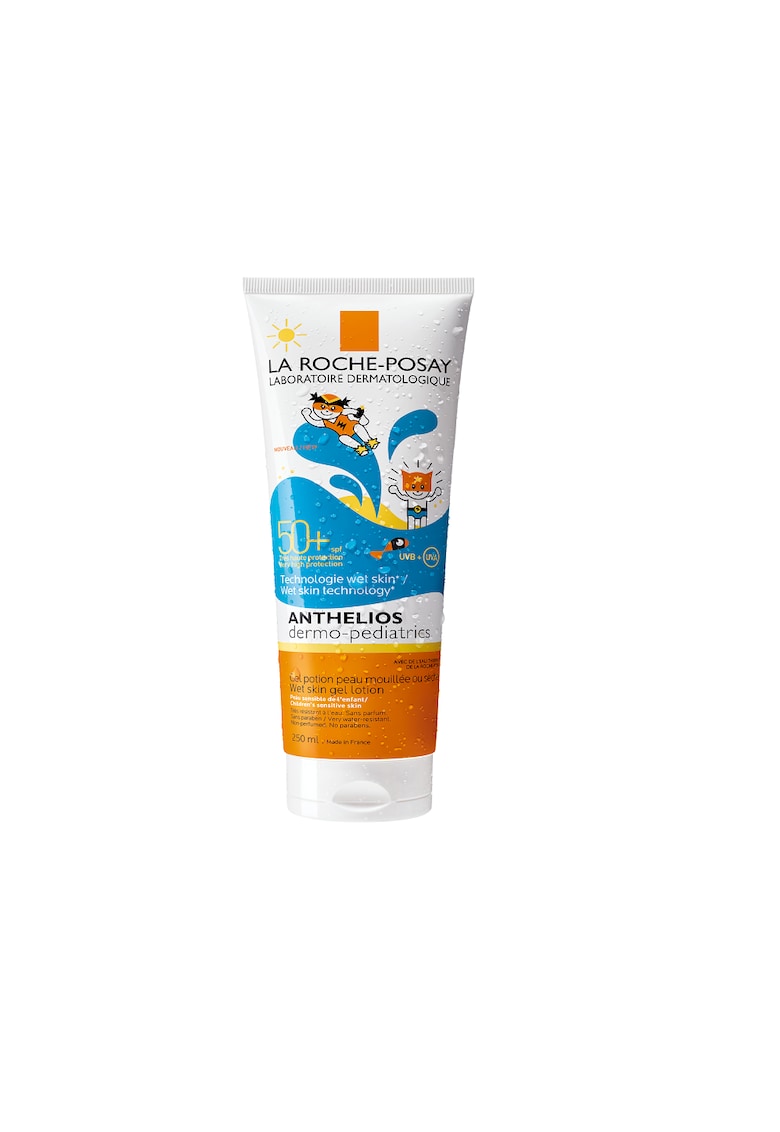 Lotiune gel Anthelios Dermo-Pedriatrics wet skin pentru copii - aplicare pe pielea umeda sau uscata SPF 50+ - 250ml