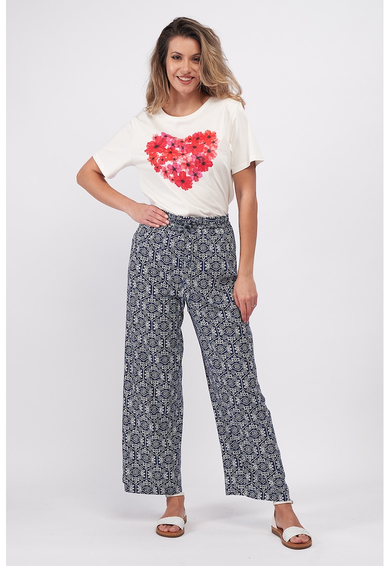 Pantaloni ampli cu imprimeu