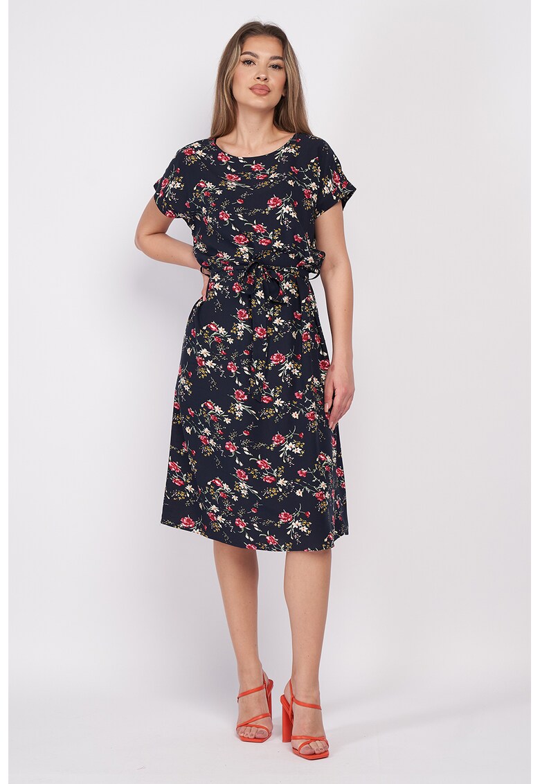Fusta midi cu imprimeu floral
