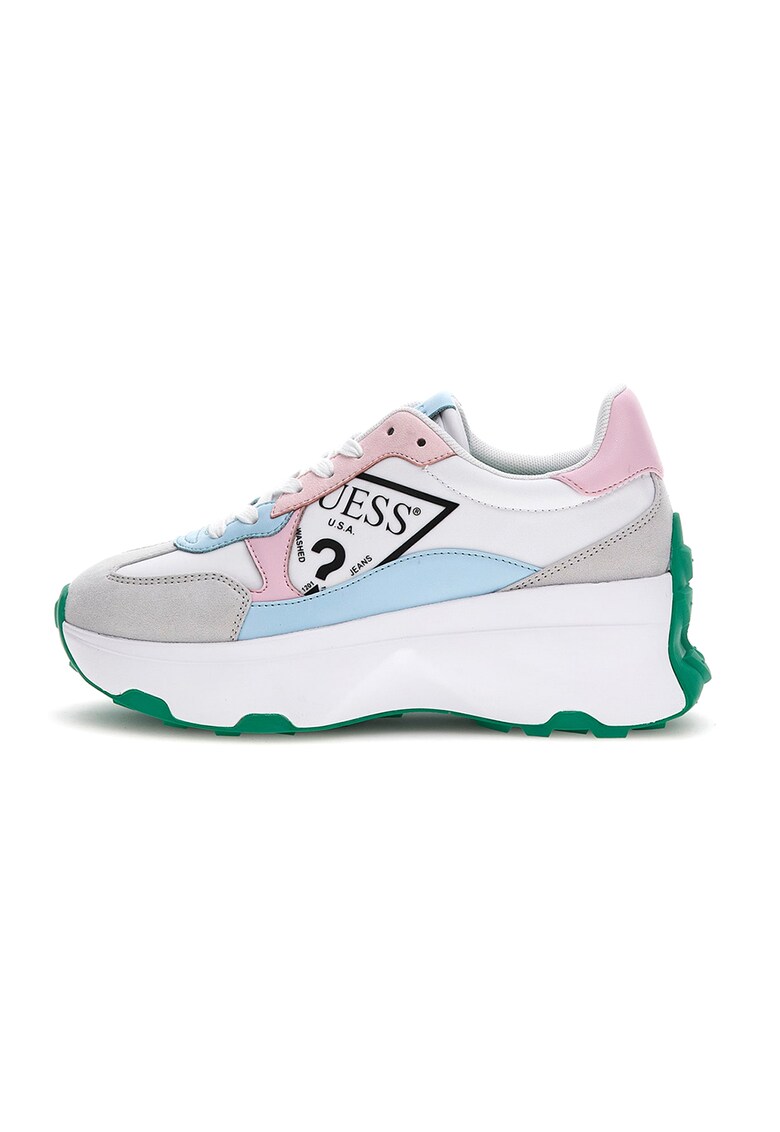 Pantofi sport cu imprimeu logo si talpa wedge Calebb