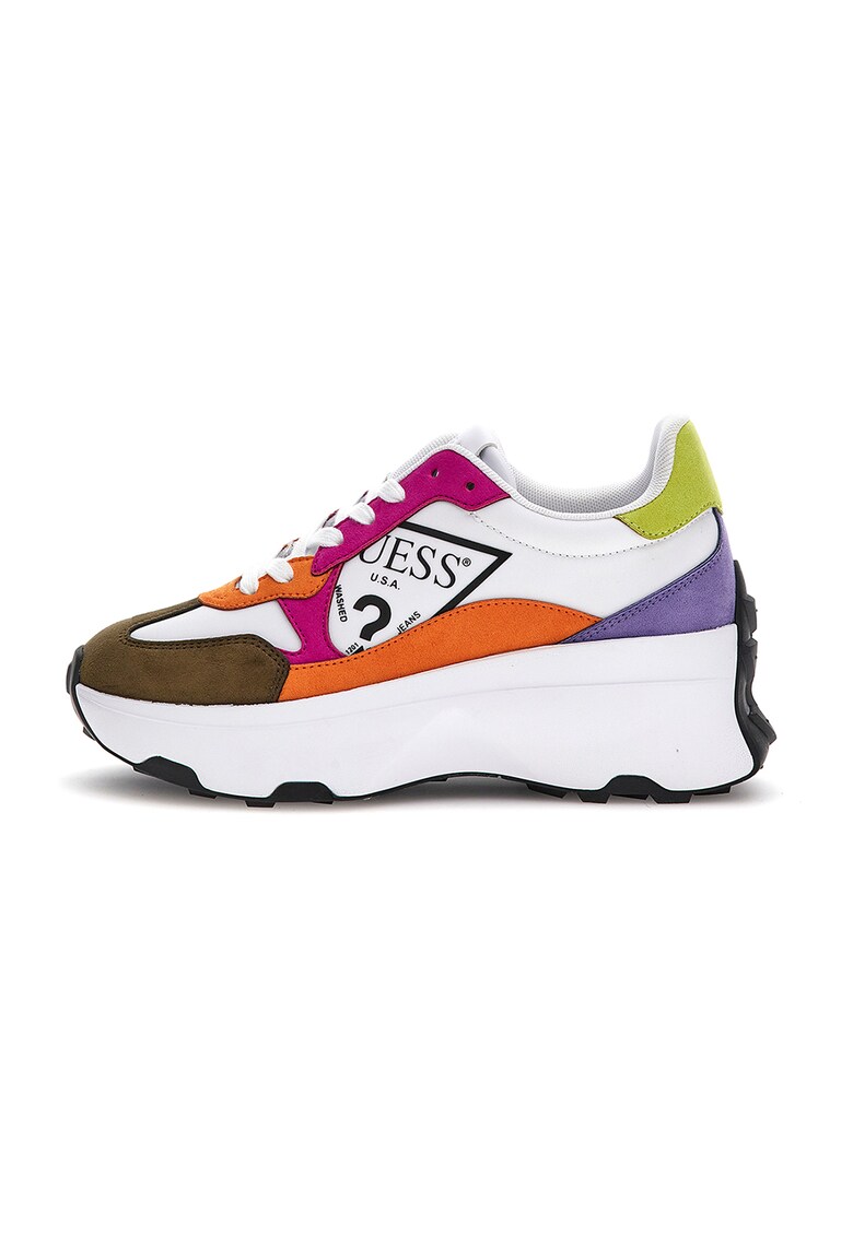 Pantofi sport cu imprimeu logo si model colorblock Calebb Calebb imagine reduss.ro 2022