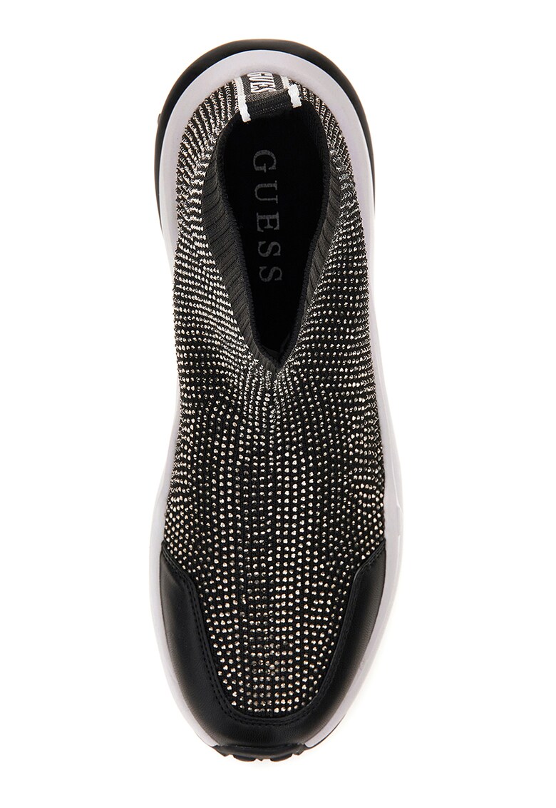 Pantofi sport slip-on cu aplicatii de strasuri