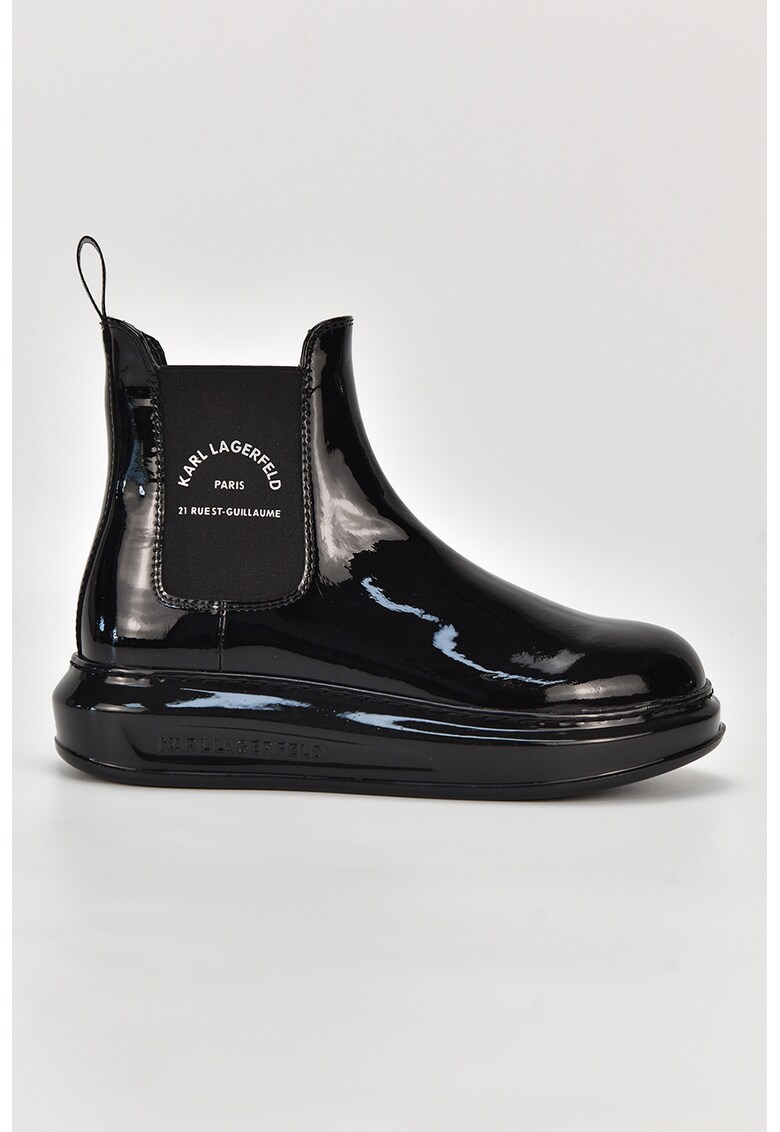 Ghete Chelsea de piele lacuita