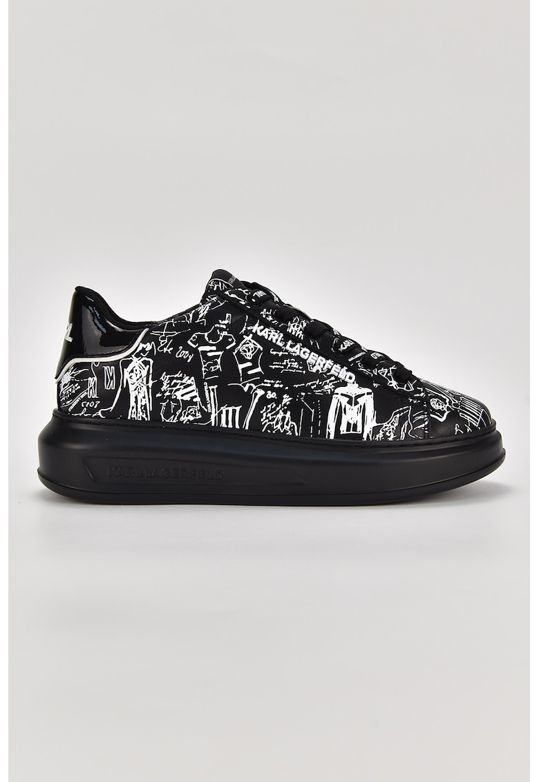 Pantofi sport de piele cu imprimeu
