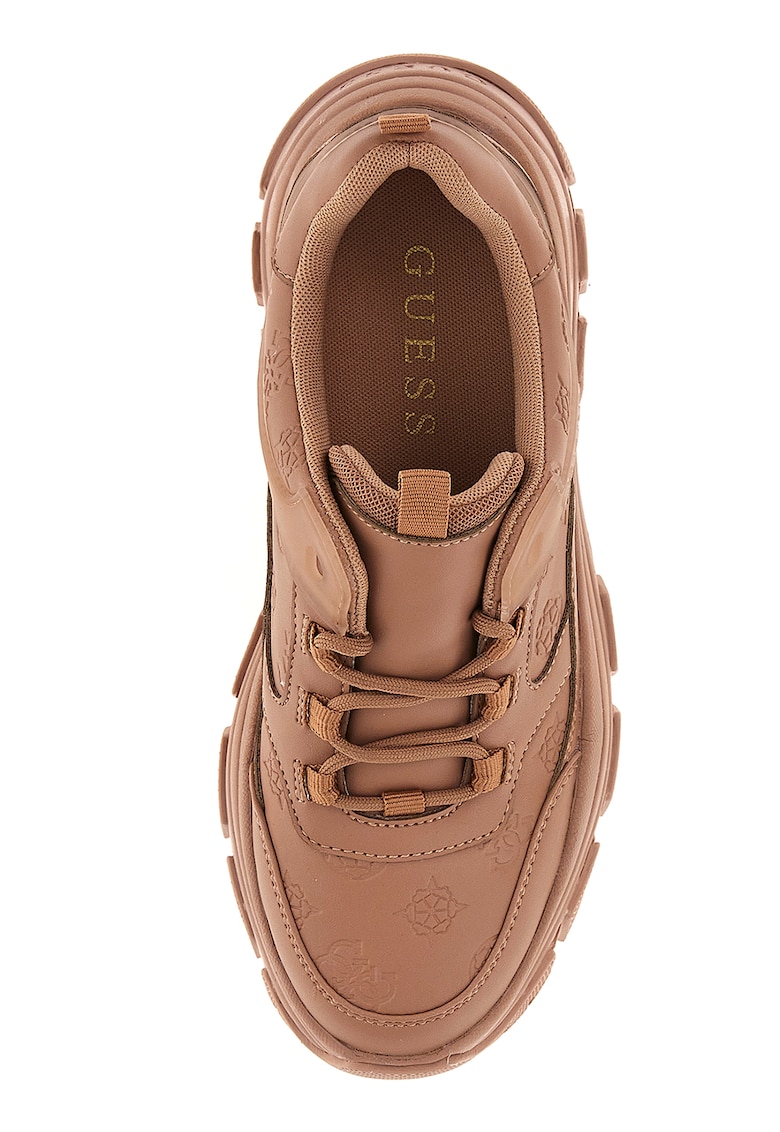 Pantofi sport wedge de piele ecologica