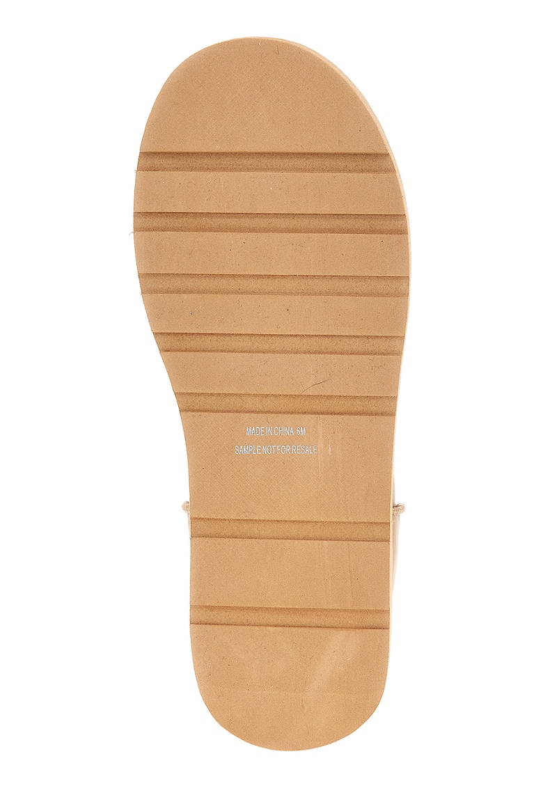 Ghete slip-on de piele ecologica cu logo stantat