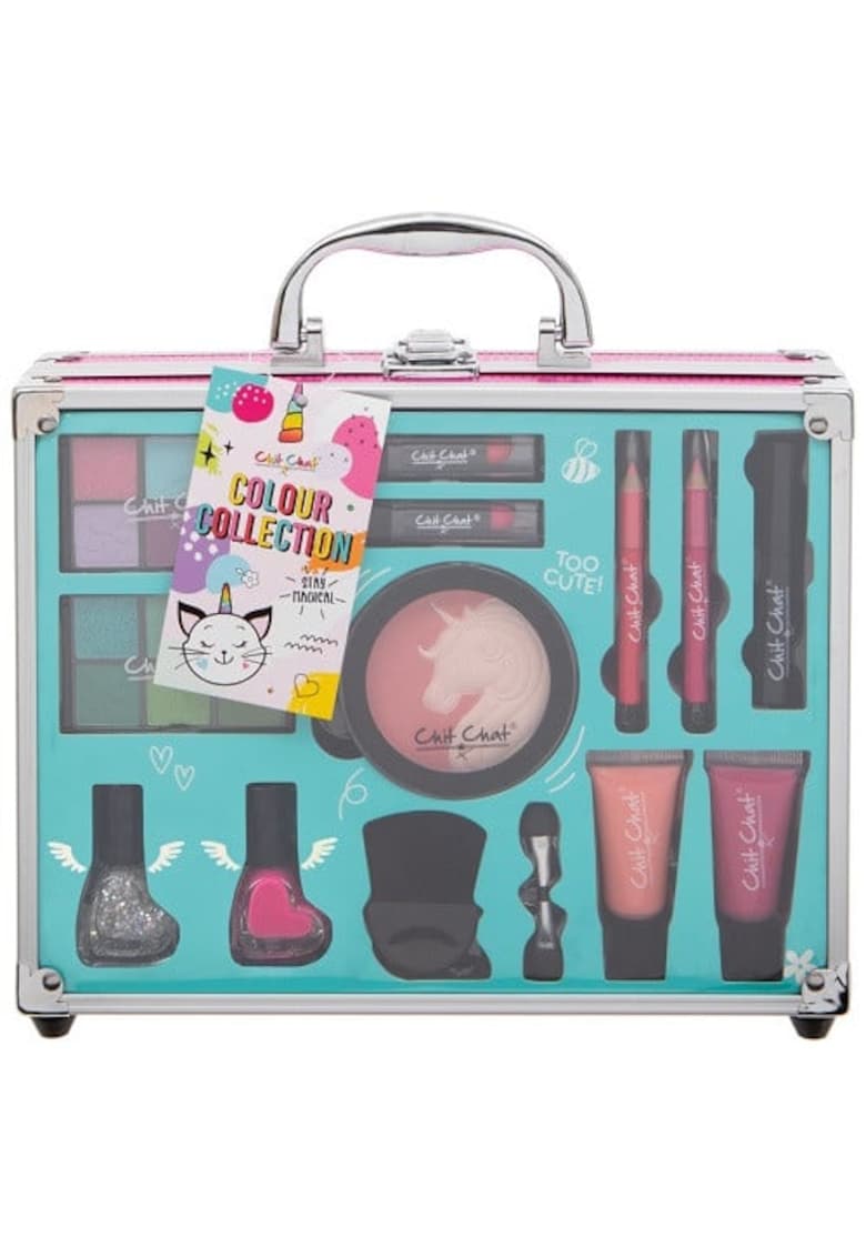 Geanta cu produse de machiaj - Chit Chat Colour Collection Case - 14 produse