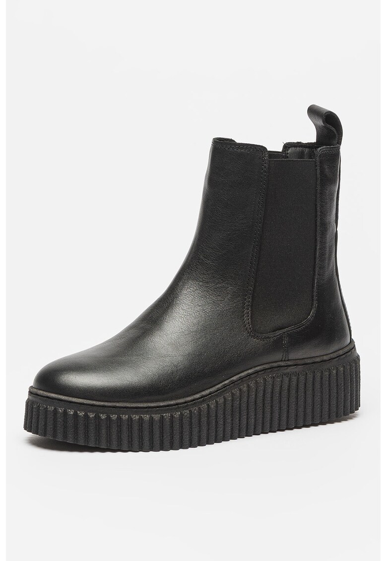 Ghete Chelsea wedge de piele