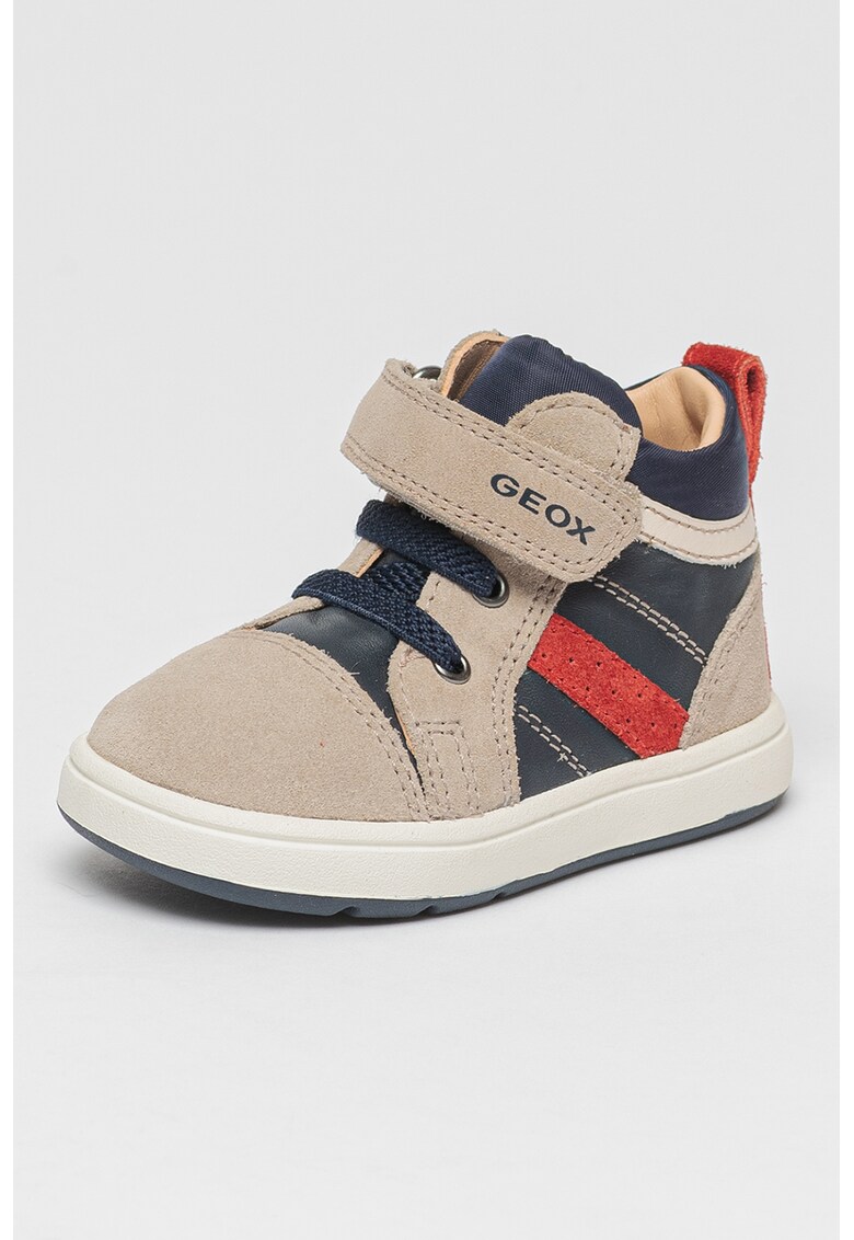 Pantofi sport cu velcro si insertii de piele intoarsa