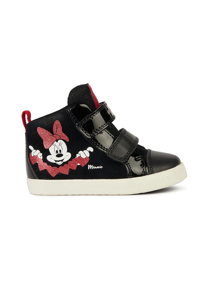 Pantofi sport mid-high cu garnituri din piele intoarsa