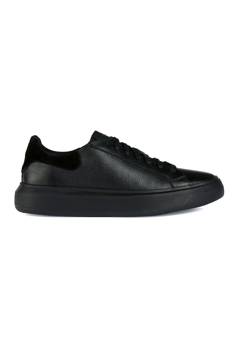 Pantofi sport din piele cu insertii din denim Deiven