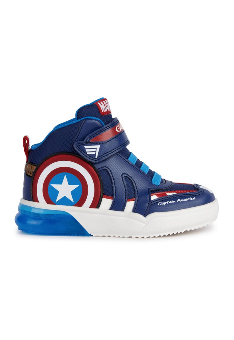 Pantofi sport high-cut cu imprimeu Captain America