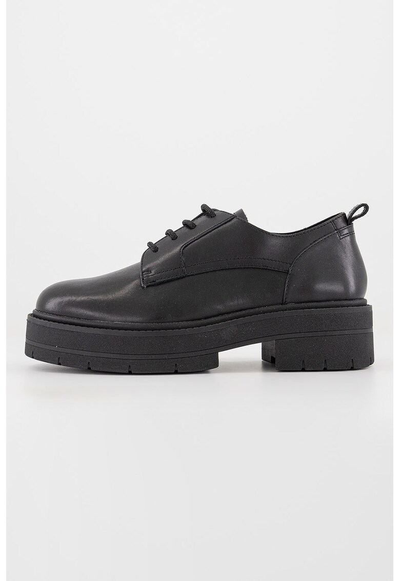 Pantofi derby din piele cu toc masiv Spherica