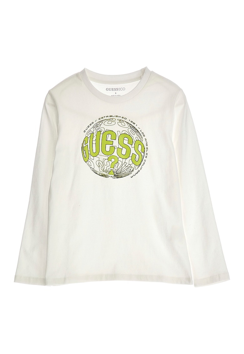 Bluza cu imprimeu logo - Alb murdar
