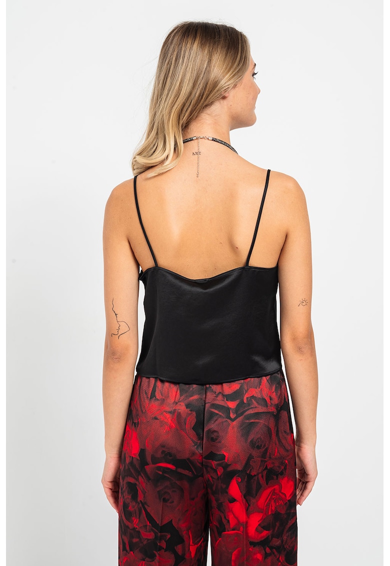 Top crop de satin