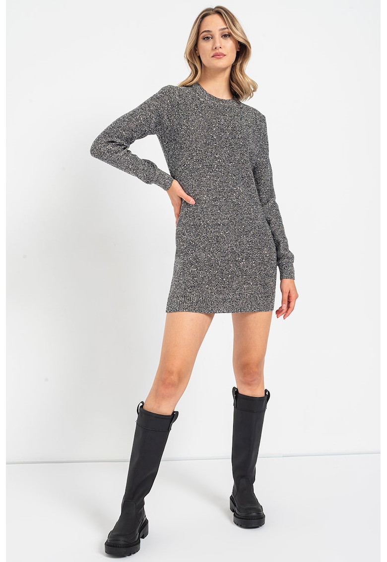 Rochie-pulover slim fit cu aspect stralucitor