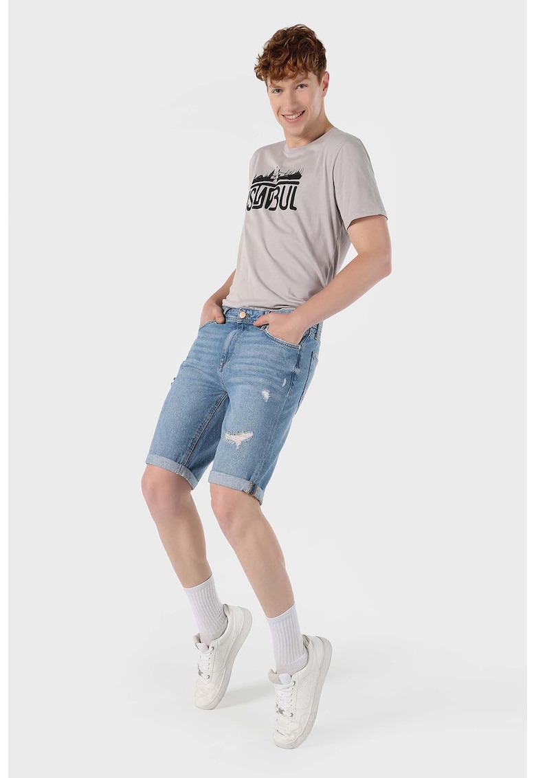 Pantaloni scurti din denim cu buzunare