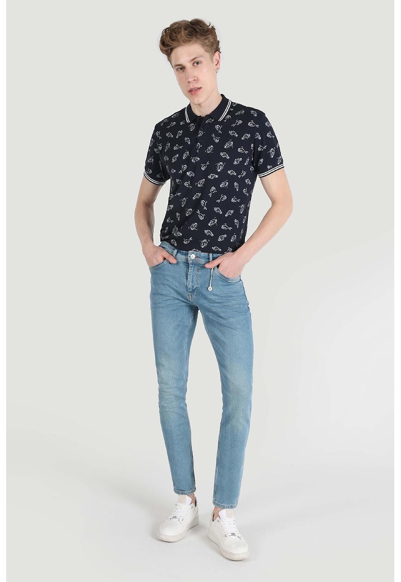 Blugi slim fit 041 Danny - Albastru glaciar