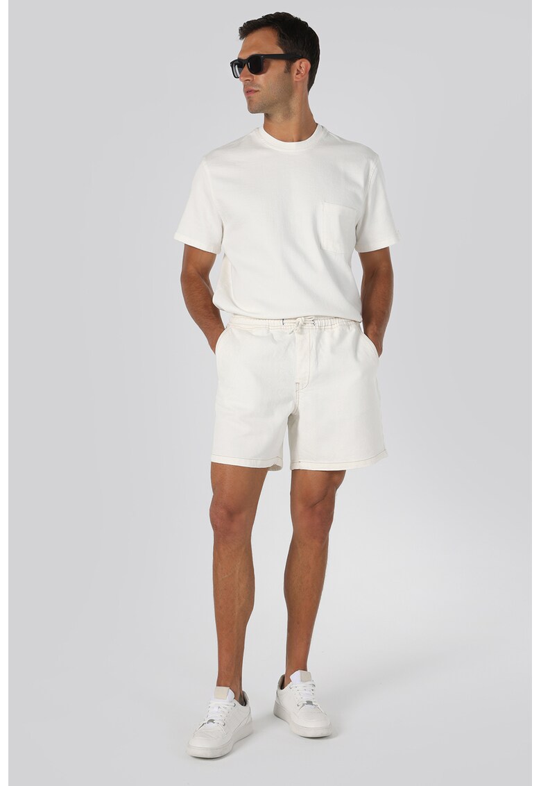 Bermude cu snur - Alb murdar