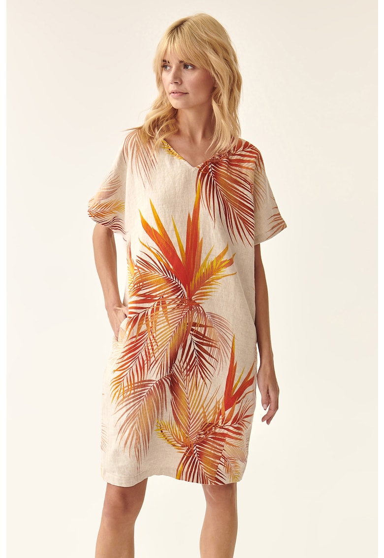 Rochie de in cu imprimeu tropical