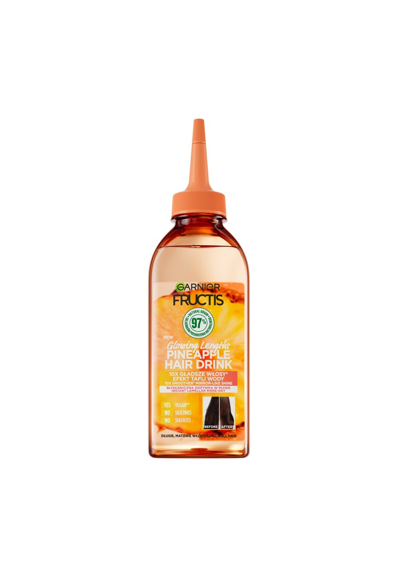 Balsam lichid pentru parul lung lipsit de stralucire - Fructis Hair Food Ananas - 200 ml