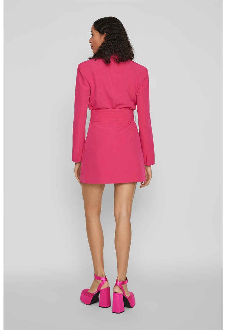 Rochie-sacou cu revere decupate