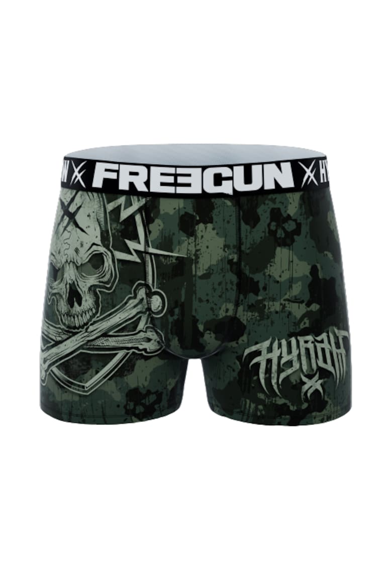 Boxeri pentru barbati cu imprimeu de camuflaj tribal craniu Hyraw Blazon Camo