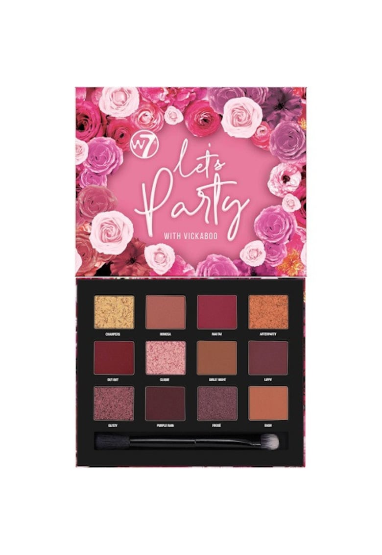 Paleta fard de ochi -  Let`s Party - Vickaboo Pressed Pigment - 12 nuante