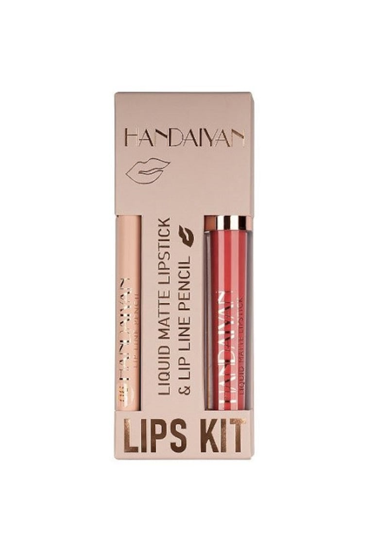 Set ruj lichid mat si creion contur de buze -  Lips Kit - Matte - 06