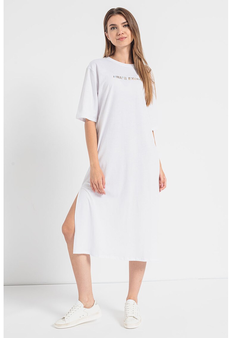 Rochie-tricou lejera cu logo