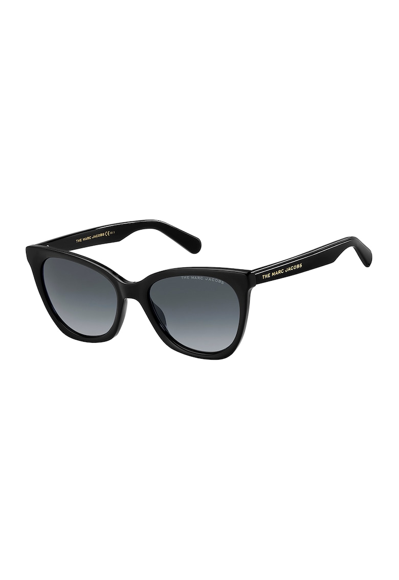 Ochelari de soare cat-eye cu detalii logo - Negru/Albastru ultramarin